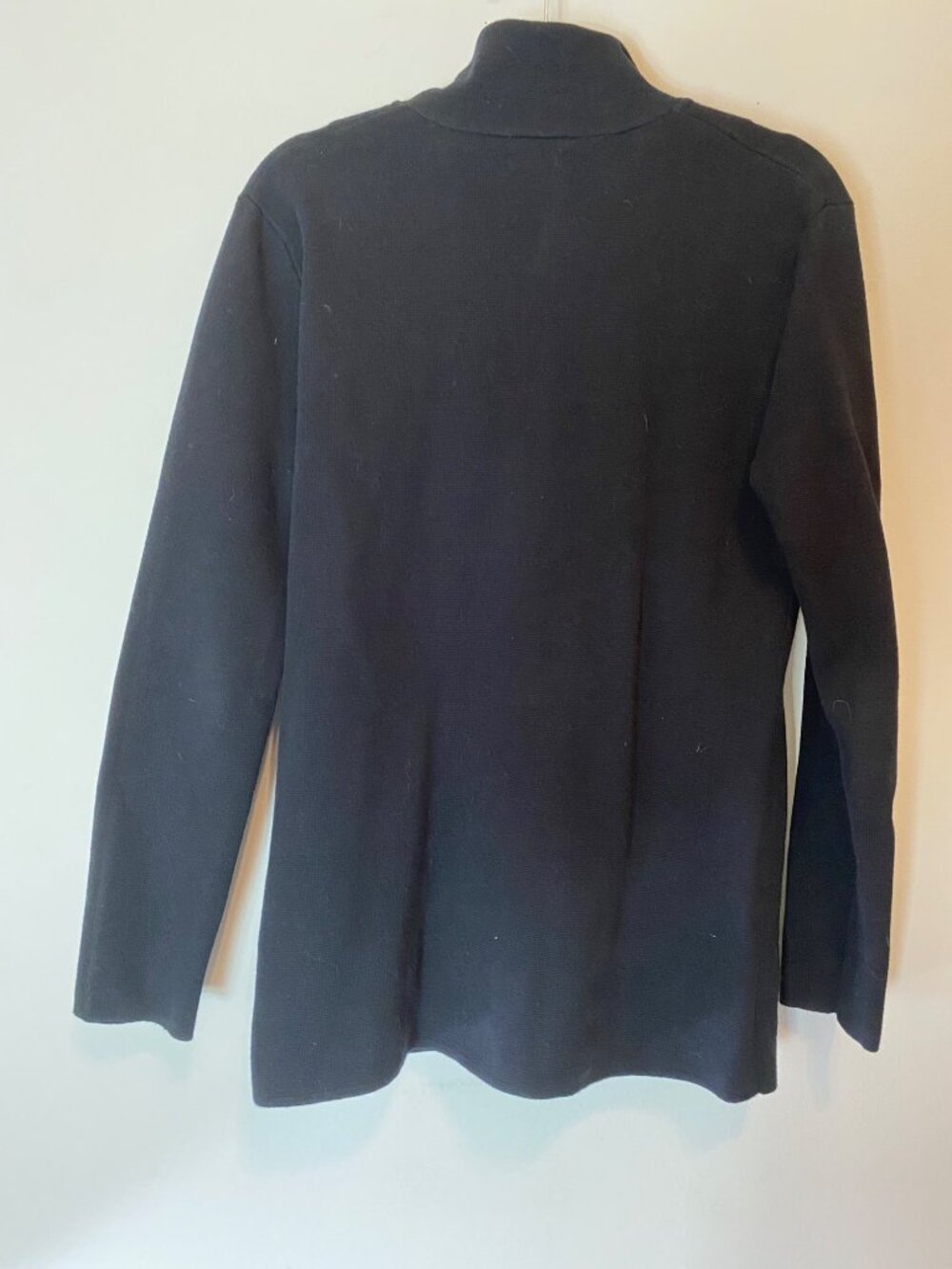 J.Crew Black Cotton Knit Blazer Jacket Womens 100% Cotton Medium - Picture 2 of 9